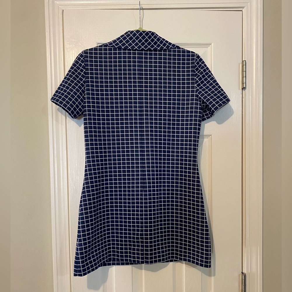 VINTAGE 1970's Lacoste TENNIS MINI DRESS Small Navy- Rare! - Picture 3 of 8